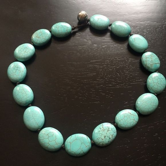 RALPH LAUREN Genuine Turquoise Sterling Silver Leather Necklace NWT - Picture 15 of 17